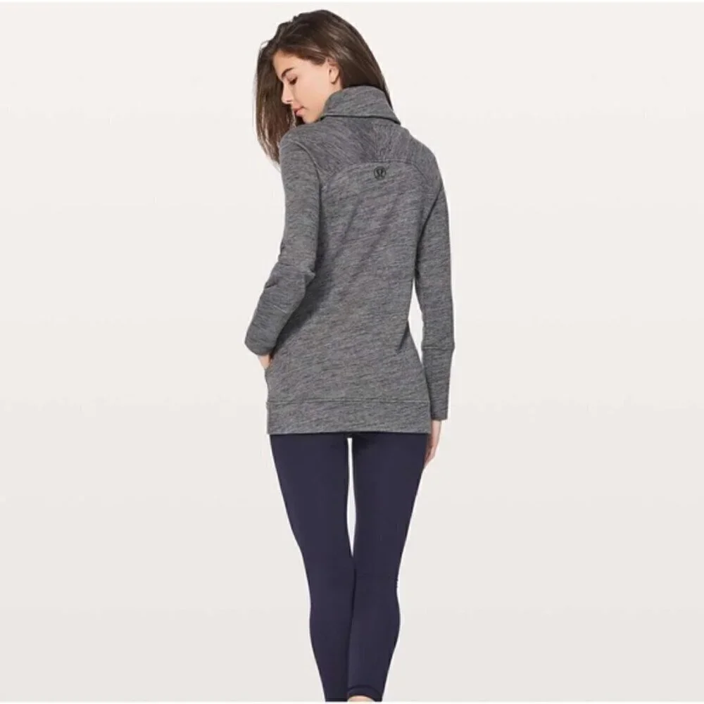 Lululemon To You Tunic Pullover Heathered Core Dark Grey size 2